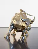 Arturo Di Modica, Charging Bull, 1987-89, lacquered polished bronze