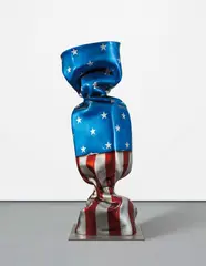 Laurence Jenkell, Bon Bon - American flag candy, 2011, polyester and glitter paint on aluminium base