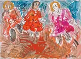 André Butzer, Frau Josef Blösche hat alle ihre Pfannen-kuchen im Hause, 2004, oil on canvas