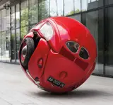Ichwan Noor, The Beetle Sphere, 2013, aluminium, polyester, auto paint and parts from a 1953 VW beetle