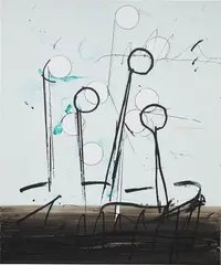 Secundino Hernández, Untitled, 2017, acrylic on canvas, in artist's frame