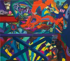 Franz Ackermann, Transit, 2012, oil on canvas