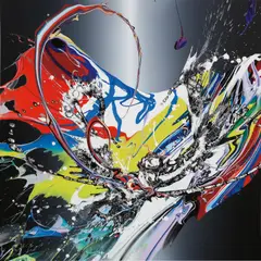 Katrin Fridriks, Interstellar Stargate, 2018, acrylic on canvas laid on board