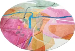 Ben Van Berkel, Unique rug, 2017, hand-knotted silk and preparatory drawing