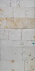 Ross Iannatti, Hysteresis no.60, 2013, sodium azide and residue on silicone coated nylon fabric laid on canvas