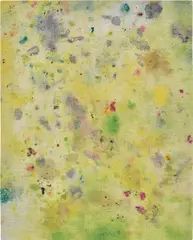 Dan Colen, Barbed Wire, 2012, flowers on bleached Belgian linen