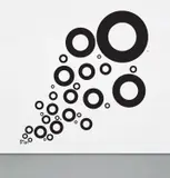 Ryan Gander, OOO I See, 2008, adhesive backed vinyl letters, in 37 parts