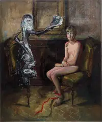Martin Eder, Die Stimme aus Metall, 2003, oil on canvas