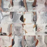 Julia Jacquette, White on White (Sixteen Wedding Dresses) III, 2005, oil on linen