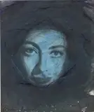 Einsame Dschunke by Arnulf Rainer, 1973, oil and grease pencil on photograph mounted on aluminum plate, sold Dec 2018