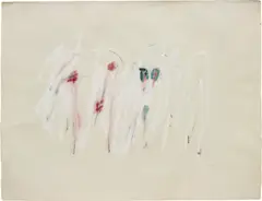 Henri Michaux, Grau-rosa Elephanten, 1956, gouache on paper