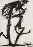 Arnulf Rainer, Taenzer Paar, 1967-1971, oilstick and graphite on paper