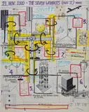 Keith Tyson, The Seven Wonders (Part II) (Index), 2000, ink, pen, gouache and paper collage on paper