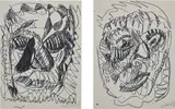 Josh Smith, Two works: i) Untitled (Portrait of a woman); ii) Untitled (Portrait of a man)
