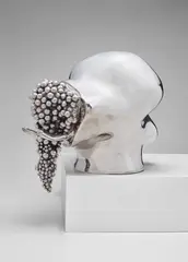 Joel Morrison, Bacchus/Mammoth Head, 2008, stainless steel