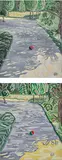 Iryna Akimova, Two works: (i) A shadowy alley in the park 1; (ii) A shadowy alley in the park 2, 2018, each acrylic on canvas