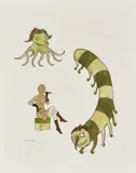 Untitled by Marcel Dzama, 2003, watercolour and ink on paper, sold Dec 2018