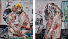 John Copeland, Two works: (i) Good Morning; (ii) Memory is Always in the Way, 2010, (i) acrylic on canvas (ii) acrylic and metallic paint on canvas