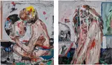 John Copeland, Two works: (i) Good Morning; (ii) Memory is Always in the Way, 2010, (i) acrylic on canvas (ii) acrylic and metallic paint on canvas