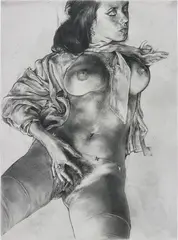 George Shaw, The Art Teacher, 2009, pencil on paper