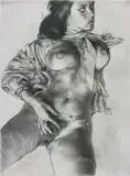 George Shaw, The Art Teacher, 2009, pencil on paper