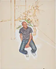 Steven Black, 2007-18, 2007, oil on paper laid on canvas