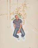 Steven Black, 2007-18, 2007, oil on paper laid on canvas