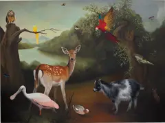 Richard Wathen, Domain, 2006, oil on paper laid on linen laid on aluminium