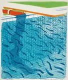 Pool Made with Paper and Blue Ink for Book , from Paper Pools by David Hockney, 1980, Lithograph in colours, on Arches Cover paper, the full sheet, sold Jan 2018