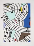 Roy Lichtenstein, Composition I, 1996, Screenprint in colours, on Lana Lanaquarelle Watercolour paper, with full margins