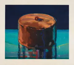 Dark Cake by Wayne Thiebaud, 1983, Woodcut in colours, on Tosa Koza paper, with full margins, sold Jan 2018
