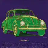 Volkswagen , from Ads by Andy Warhol, 1985, Screenprint in colours, on Lenox Museum Board, the full sheet, sold Jan 2018