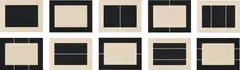 Donald Judd, Untitled, 1988, The complete set of 10 woodcuts in black, on Okawara paper, the full sheets, with colophon, loose (as issued) contained in the original fabric-covered portfolio
