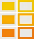Untitled by Donald Judd, 1988-90, The complete set of six woodcuts in yellows, on Tosa Hanga paper, the full sheets, sold Jan 2018