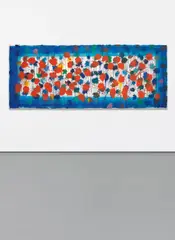 Howard Hodgkin, As Time Goes By (blue), 2009, Aquatint in colours, with carborundum and hand-painting, on five hand torn sheets of Moulin de Gué 350 gsm paper, the full sheets,
