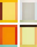 Anima Mundi 69-4 by Imi Knoebel, 2010/2015, Acrylic in colours, on four constructed plastic panels, each mounted to aluminium (as issued), sold Jan 2018