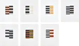Sean Scully, Seven Mirrors, 1997, The complete set of seven diptych etching and aquatints with spitbite and sugarlift in colours, on Somerset paper, with full margins