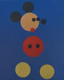 Mickey (Blue Glitter) by Damien Hirst, 2016, Screenprint in colours with glitter, on Somerset paper, the full sheet, sold Jan 2018