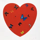 All You Need is Love Love Love by Damien Hirst, 2009, Screenprint in colours with glaze, on wove paper, with full margins, sold Jan 2018