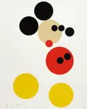 Mickey by Damien Hirst, 2014, Screenprint in colours with glaze, on wove paper, with full margins, sold Jan 2018