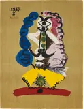 Portrait imaginaire (Imaginary Portraits): one plate by Pablo Picasso, 1969, Offset lithograph in colours, on Arches paper, the full sheet, sold Jan 2018