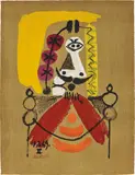 Portrait imaginaire (Imaginary Portraits): one plate by Pablo Picasso, 1969, Offset lithograph in colours, on Arches paper, the full sheet, sold Jan 2018