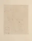Pablo Picasso, Le Bain , plate 12 from La Suite des Saltimbanques (The Bath , from The Acrobats Suite), 1905, Drypoint, on Van Gelder Zonen paper, with full margins