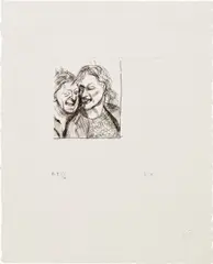 A Couple by Lucian Freud, 1982, Etching, on wove paper, with full margins, offered Jan 2018