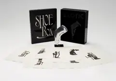 Allen Jones, Shoe Box, 1968, The complete set of eight works, including an aluminium multiple, and seven lithographs, on BFK Rives paper, with full margins, with title page and justification, the sheets loose inside individual plastic wallets (as issued) all contained inside the original black PVC-covered shoe box with a screenprint and embossing in colours inside the lid