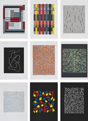 Connections by Anni Albers, 1925/1983, The complete set of nine screenprints in colours, on Cartiere Miliani of Fabriano Umbria Italia and Fabriano Cotton pape, sold Jan 2018