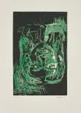 Georg Baselitz, Kopf (Head), 1986, Woodcut in colours, on laid paper, with full margins