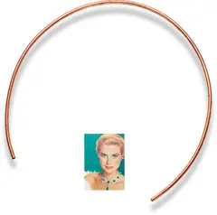 Grace Kelly by Imi Knoebel, 1994, Wall-hanging multiple comprised of bent copper pipe and three loose offset printed postcards in colours (one for install, sold Jan 2018
