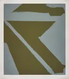 Blinky Palermo, Oliv/Silber (Olive/Silver), 1971, Screenprint in colours, on card, with full margins