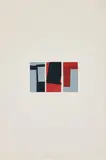 Blinky Palermo, Dreiteilige Miniatur (Three-Piece Miniature), 1972, Foil embossing in colours, on watercolour laid paper, with full margins